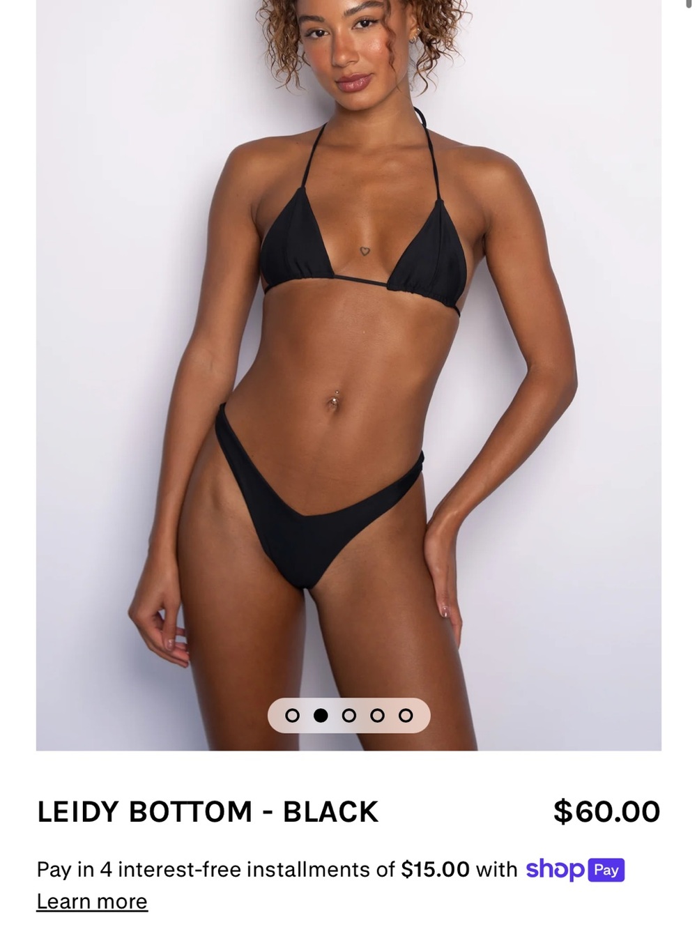 Skate Leidy Black Bikini Bottom Small